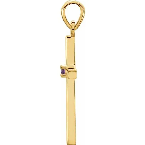 Birthstone Cross Pendant Image 2 Cherry Street Jewelers Tulsa, OK