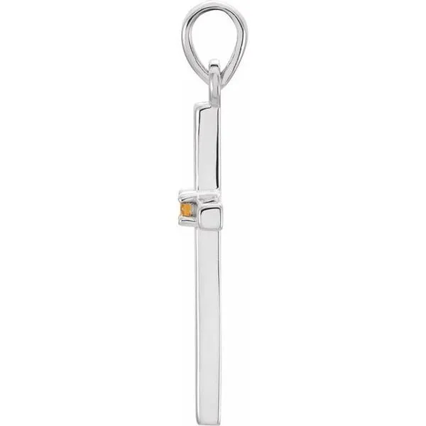 Birthstone Cross Pendant Image 2 Arlene's Fine Jewelry Vidalia, GA