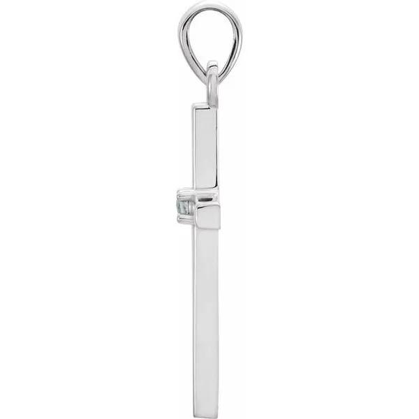 Birthstone Cross Pendant Image 2 Milan's Jewelry Inc Sarasota, FL
