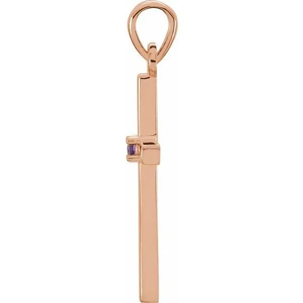 Birthstone Cross Pendant Image 2 Rasmussen Jewelers Spanish Fork, UT