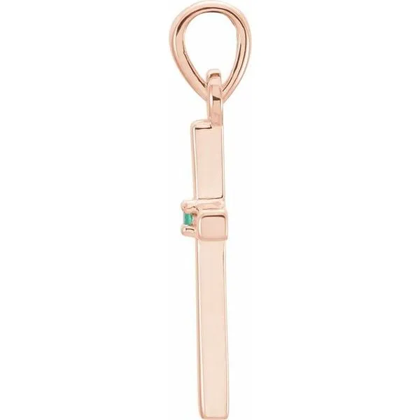 Birthstone Cross Pendant Image 2 J. Meredith Jewelers Delafield, WI