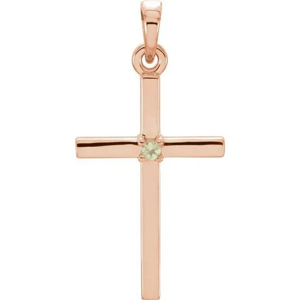 Birthstone Cross Pendant Image 2 Hopman Jewelers Elkhart, IN