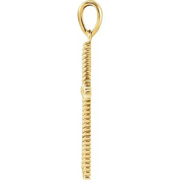 Rope Cross Pendant Image 2 Hopman Jewelers Elkhart, IN