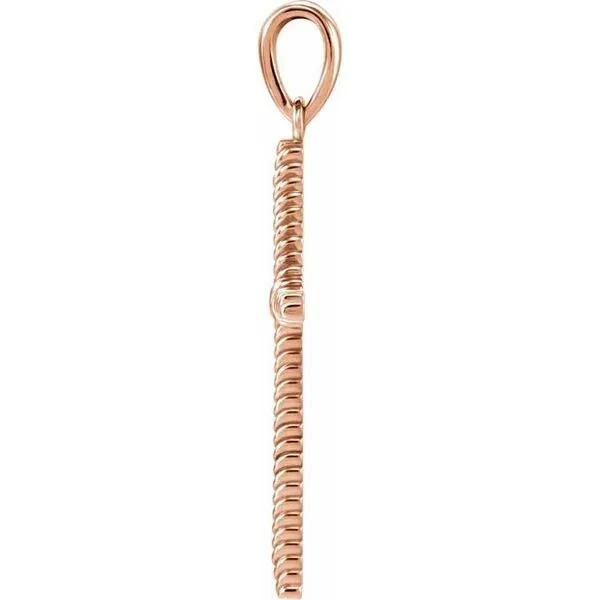 Rope Cross Pendant Image 2 Hopman Jewelers Elkhart, IN