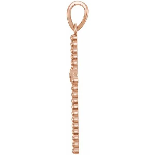 Beaded Cross Pendant Image 2 Rick's Jewelers California, MD