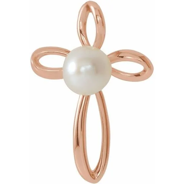 Pearl Cross Pendant Diny's Jewelers Middleton, WI