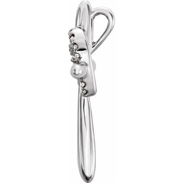 Heart & Cross Pendant Image 2 Hopman Jewelers Elkhart, IN