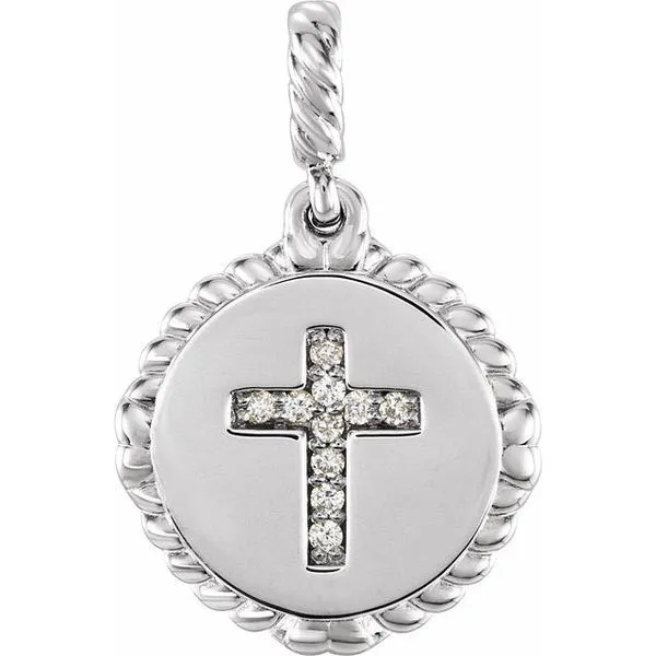 Accented Cross Disc Pendant M. J. Thomas Jewelers, Ltd. Stratford, CT