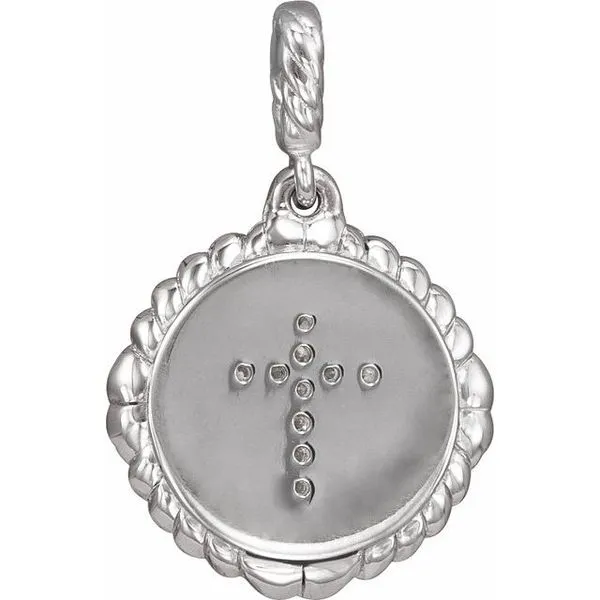Accented Cross Disc Pendant Image 3 J. Meredith Jewelers Delafield, WI