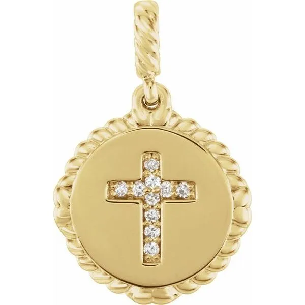 Accented Cross Disc Pendant J. Meredith Jewelers Delafield, WI