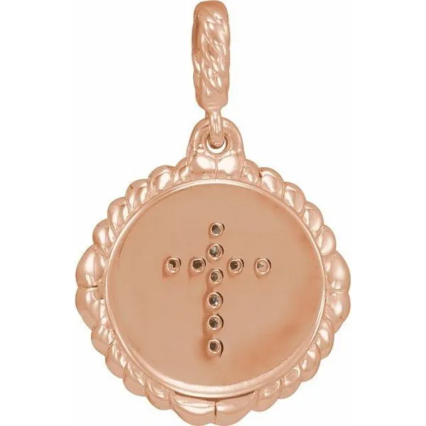 Accented Cross Disc Pendant Image 3 Diny's Jewelers Middleton, WI