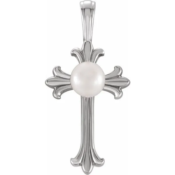 Pearl Cross Pendant J. Meredith Jewelers Delafield, WI