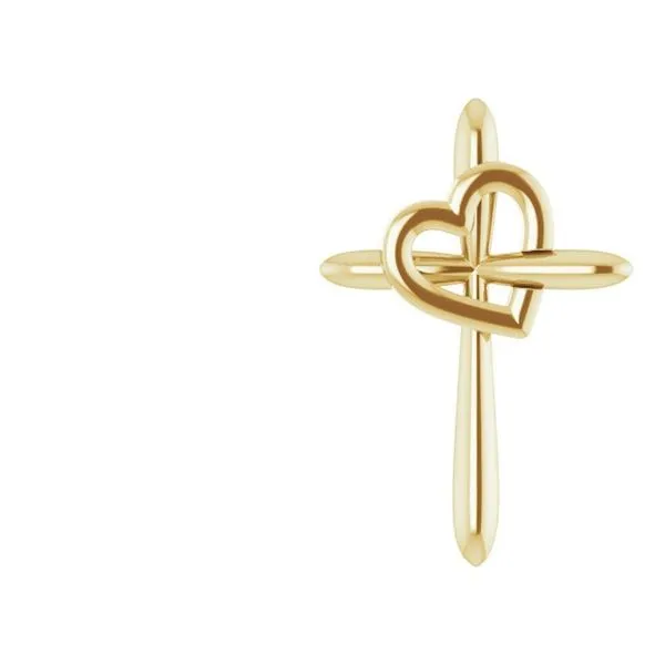 Cross with Heart Pendant J. Meredith Jewelers Delafield, WI