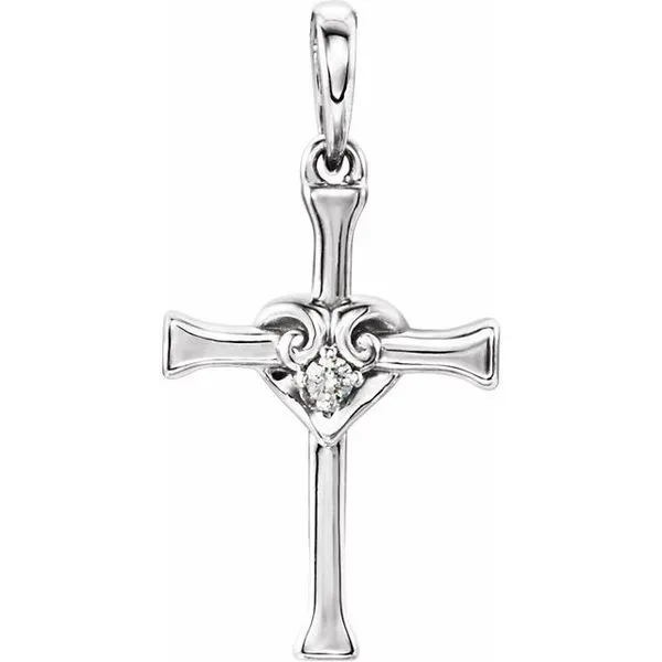 Accented Heart & Cross Pendant J. Meredith Jewelers Delafield, WI