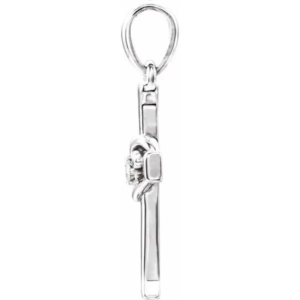 Accented Heart & Cross Pendant Image 2 Arnold's Jewelry and Gifts Logansport, IN