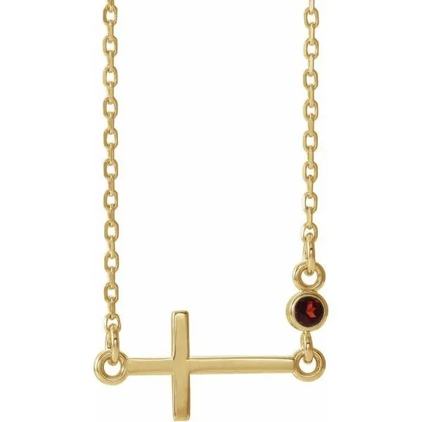 Accented Sideways Cross Necklace Jewelry Design Studio Jensen Beach, FL