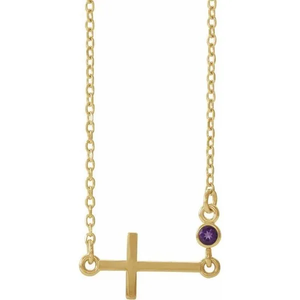 Accented Sideways Cross Necklace John E. Koller Jewelry Designs owasso, OK