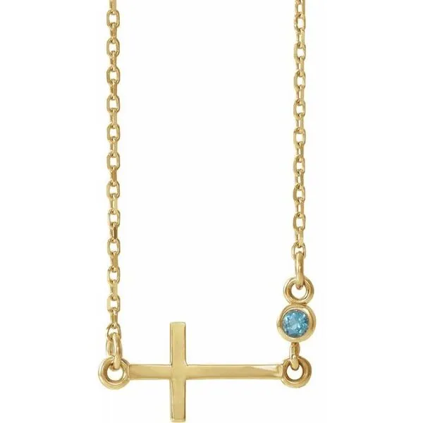 Accented Sideways Cross Necklace Hopman Jewelers Elkhart, IN