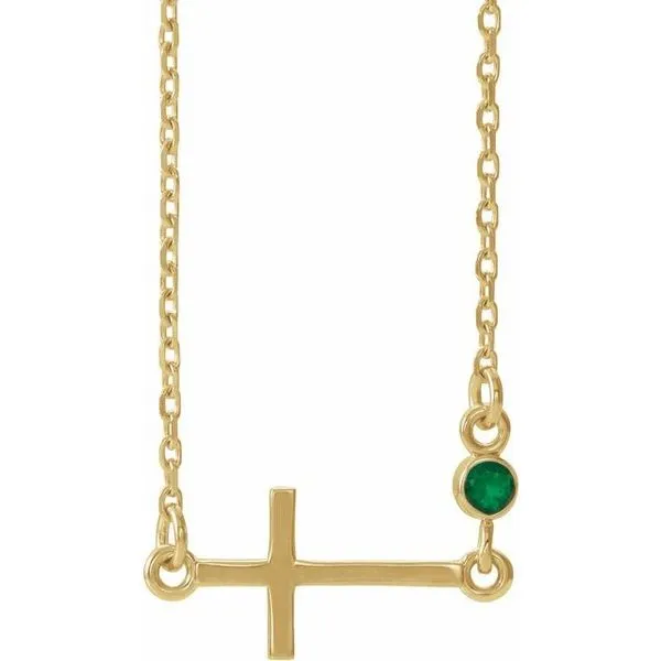 Accented Sideways Cross Necklace Hopman Jewelers Elkhart, IN