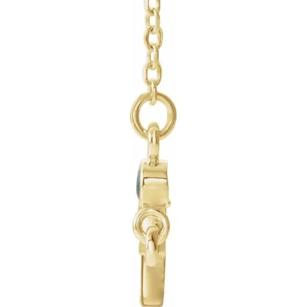 Accented Sideways Cross Necklace Image 2 Rasmussen Jewelers Spanish Fork, UT