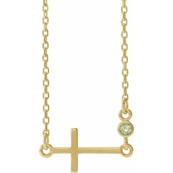 Accented Sideways Cross Necklace Hopman Jewelers Elkhart, IN