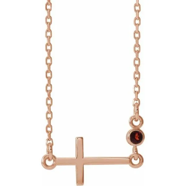 Accented Sideways Cross Necklace Hopman Jewelers Elkhart, IN