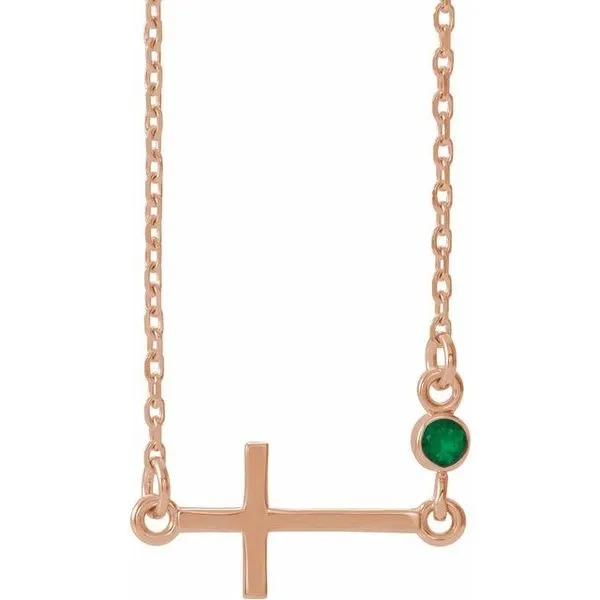 Accented Sideways Cross Necklace Hopman Jewelers Elkhart, IN