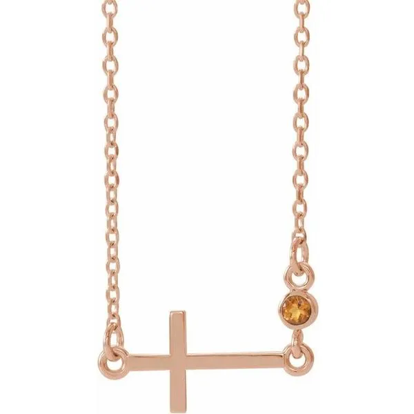Accented Sideways Cross Necklace Jewelry Design Studio Jensen Beach, FL