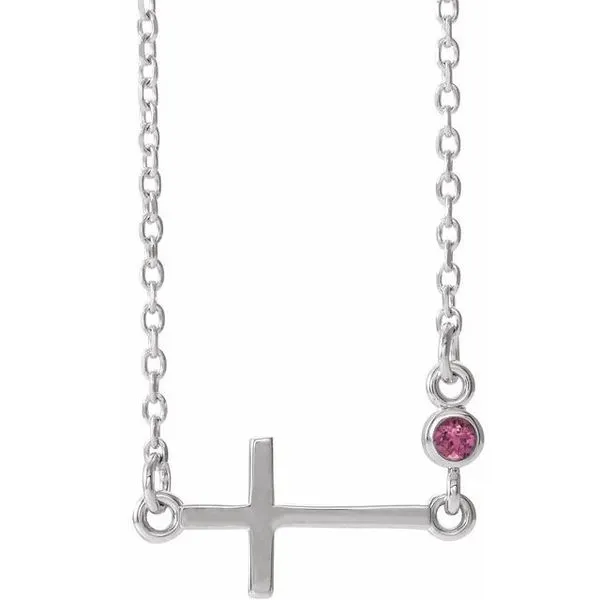 Accented Sideways Cross Necklace Hopman Jewelers Elkhart, IN
