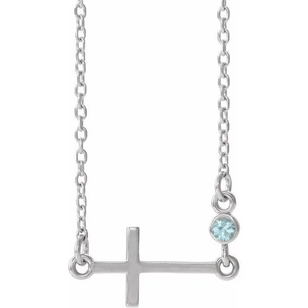 Accented Sideways Cross Necklace Hopman Jewelers Elkhart, IN