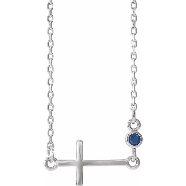 Accented Sideways Cross Necklace Jewelry Design Studio Jensen Beach, FL