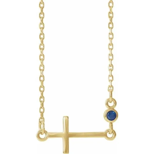 Accented Sideways Cross Necklace Hopman Jewelers Elkhart, IN