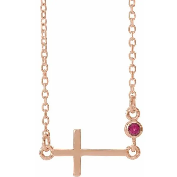 Accented Sideways Cross Necklace Jewelry Design Studio Jensen Beach, FL