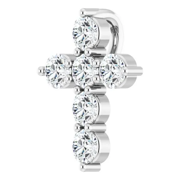 Accented Cross Pendant Image 2 M. J. Thomas Jewelers, Ltd. Stratford, CT