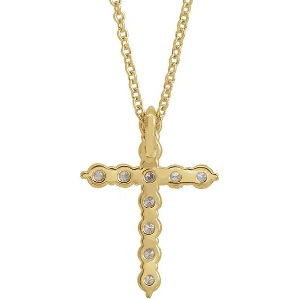 Accented Cross Necklace Image 3 Milan's Jewelry Inc Sarasota, FL