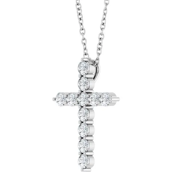 Accented Cross Necklace Image 2 Hopman Jewelers Elkhart, IN