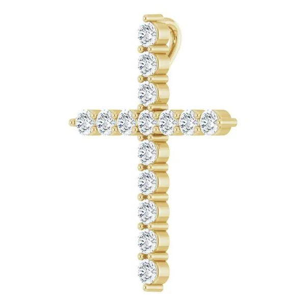 Accented Cross Pendant Image 2 J. Meredith Jewelers Delafield, WI