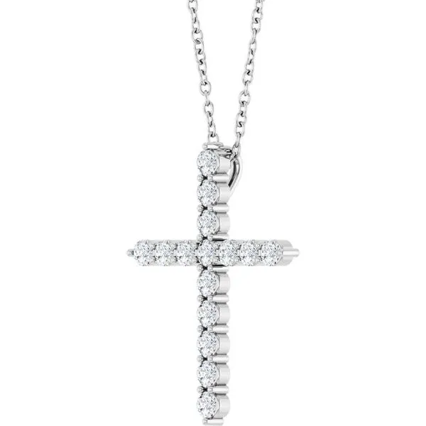 Accented Cross Necklace Image 2 Hopman Jewelers Elkhart, IN