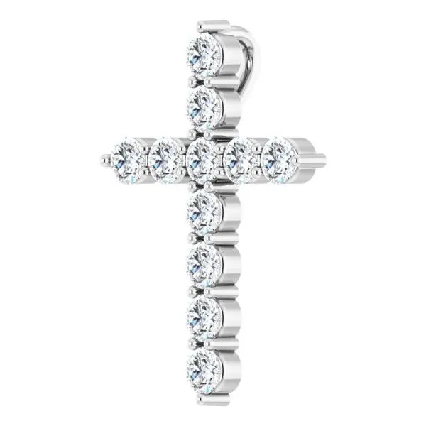 Accented Cross Pendant Image 2 James Wolf Jewelers Mason, OH