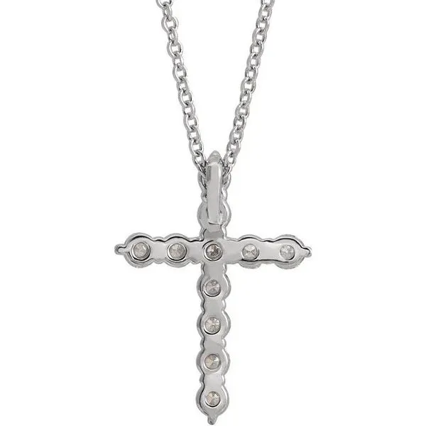 Accented Cross Necklace Image 3 Moseley Diamond Showcase Inc Lexington, SC