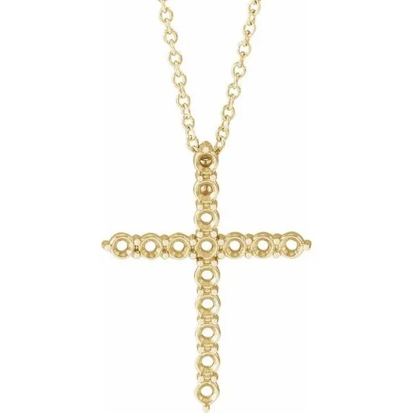 Accented Cross Necklace Image 3 The Diamond Shop, Inc. Lewiston, ID
