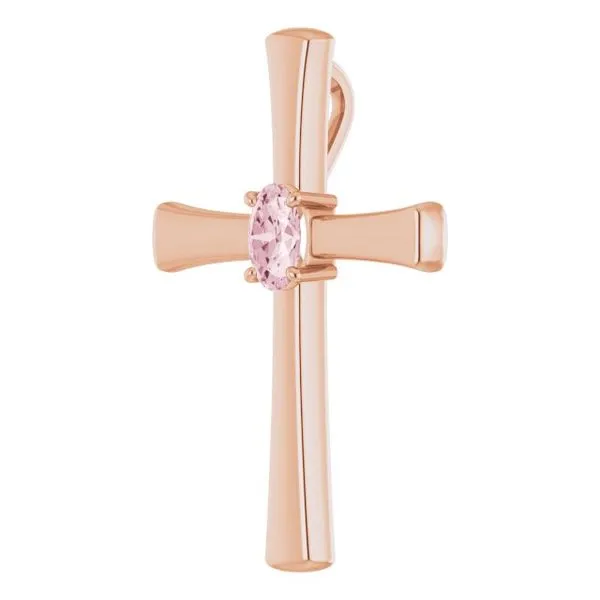 Solitaire Cross Pendant Image 2 John E. Koller Jewelry Designs owasso, OK