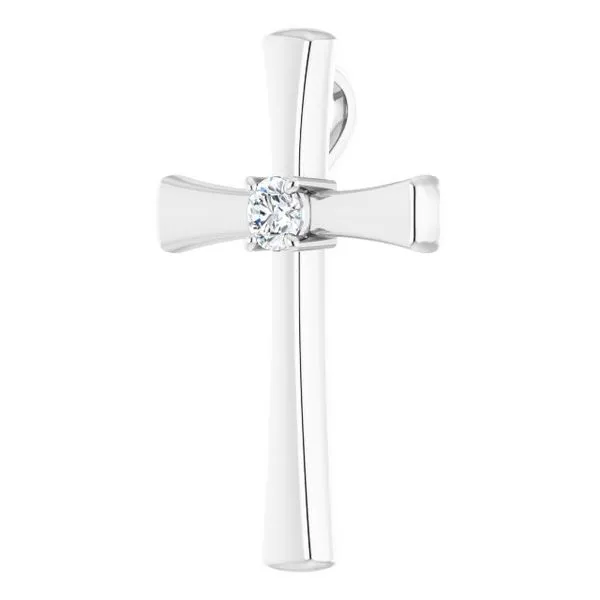 Solitaire Cross Pendant Image 2 Arnold's Jewelry and Gifts Logansport, IN