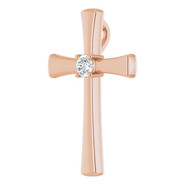 Solitaire Cross Pendant Image 2 Rasmussen Jewelers Spanish Fork, UT