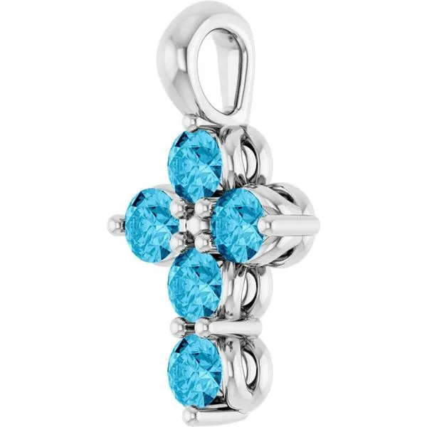 Accented Cross Pendant Image 3 J. Meredith Jewelers Delafield, WI
