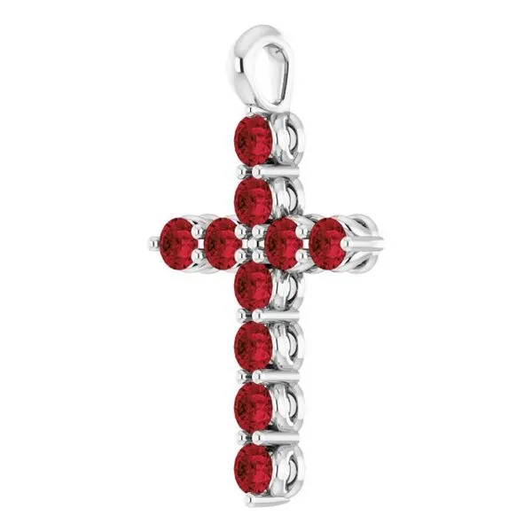 Accented Cross Pendant Image 2 Becky Beck's Jewelry DeKalb, IL