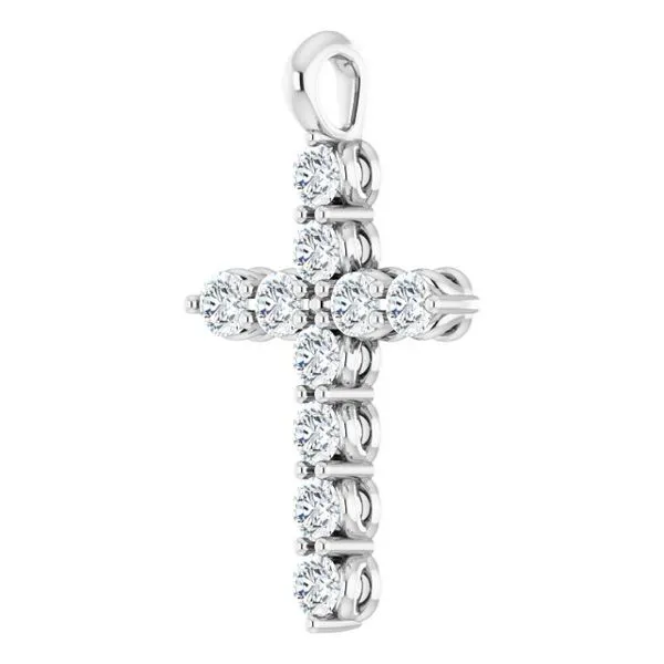 Accented Cross Pendant Image 2 J. Meredith Jewelers Delafield, WI