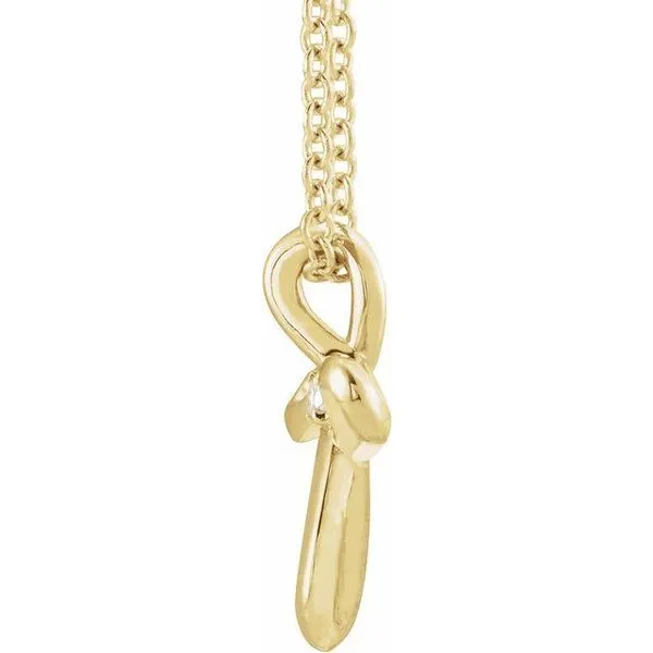 Solitaire Cross Necklace Image 2 James & Williams Jewelers Berwyn, IL