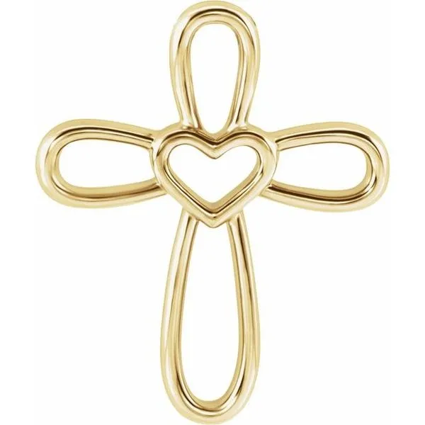 Cross with Heart Pendant Hopman Jewelers Elkhart, IN
