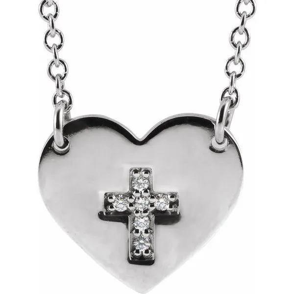 Heart & Cross Necklace Jewelry Design Studio Jensen Beach, FL